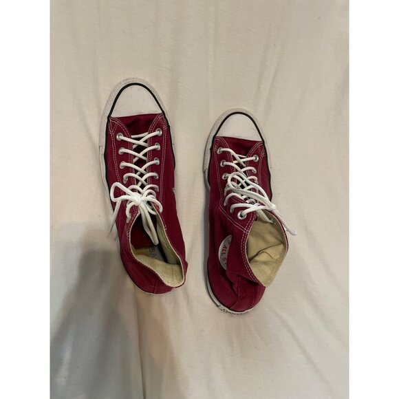 Converse Chuck Taylor All Star Hi Red Canvas Sneakers Size Men 11 Unisex - Picture 2 of 10